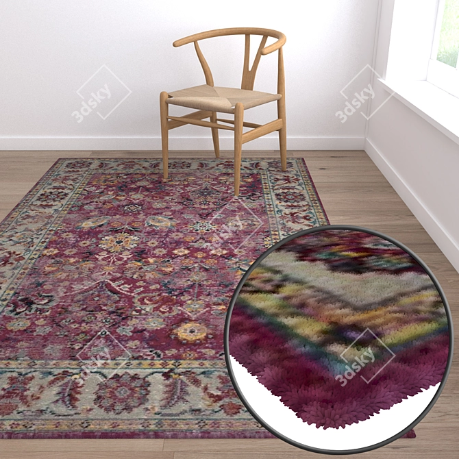 Versatile Carpets Set: High-Quality Textures & Multiple Variants Available 3D model image 5