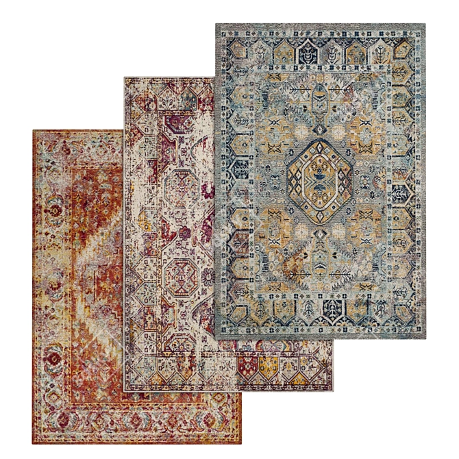 High-Quality Carpet Set 3D model image 1