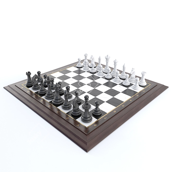 Strategic Battle: Classic Chess 3D model image 1