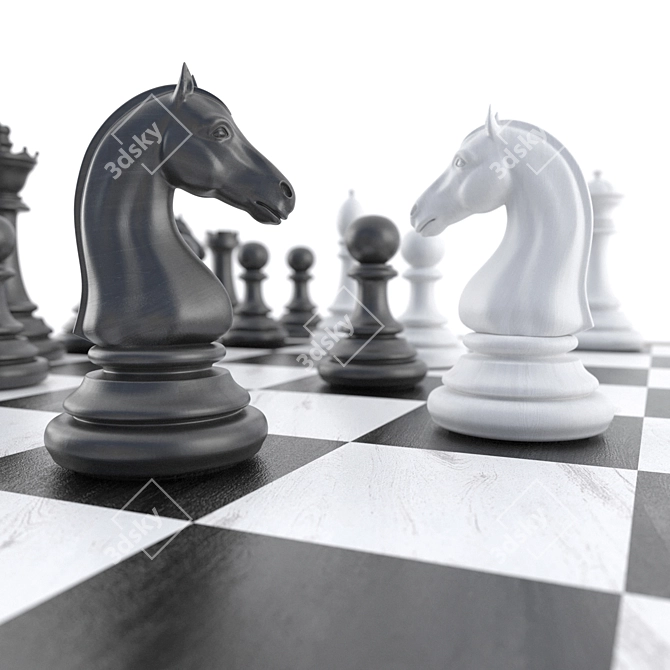 Strategic Battle: Classic Chess 3D model image 7