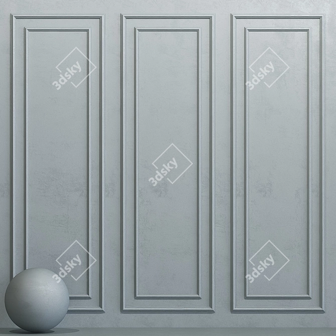 Puritan Gray Molding Decorative Plaster 3D model image 1