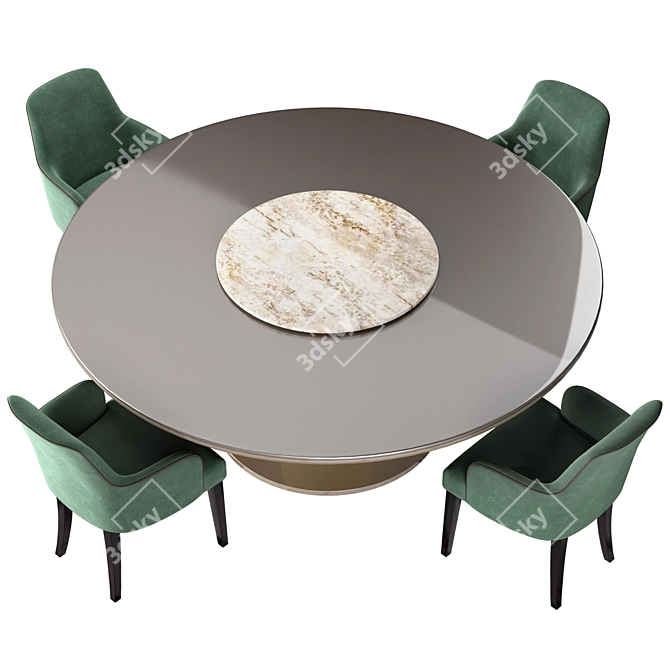 Artistic Oasis: Turner Round & Musa Armchair 3D model image 2