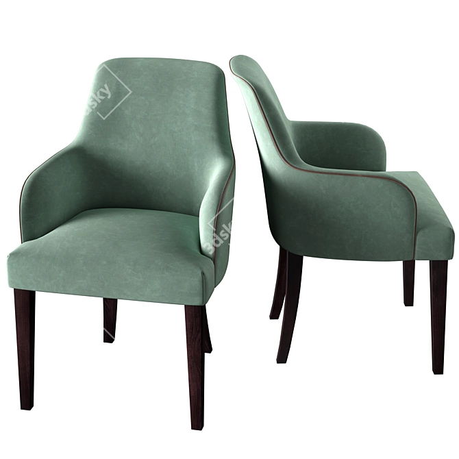 Artistic Oasis: Turner Round & Musa Armchair 3D model image 3