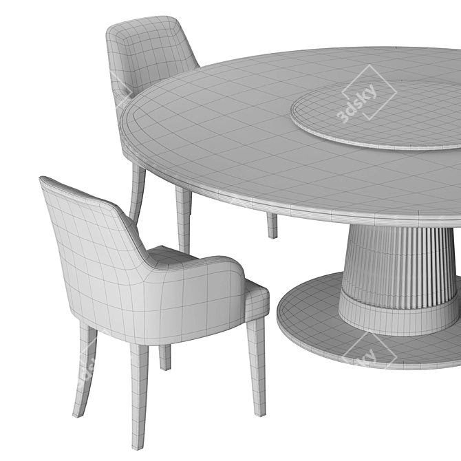 Artistic Oasis: Turner Round & Musa Armchair 3D model image 5