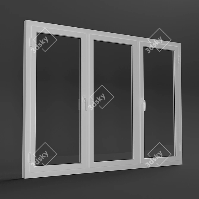 Plastic Window: Premium Quality 3D model image 1