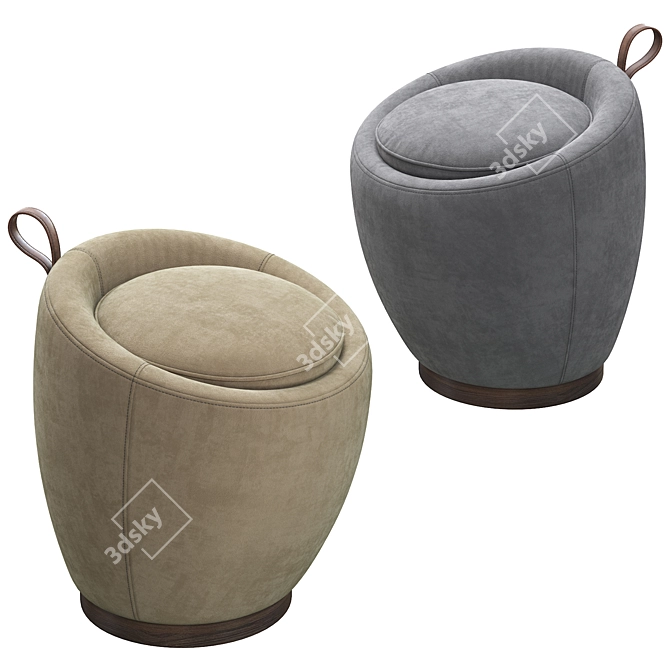 Scandi Chic Liz Pouf 3D model image 3