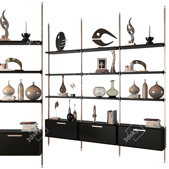 Versatile Shelving Unit for Organized Storage 3D model image 1