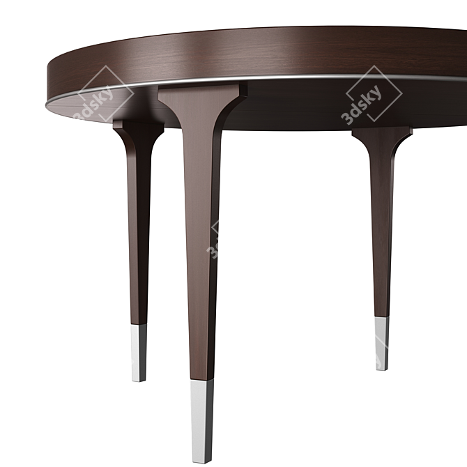 Elegant Grand Classic Round Dining Table 3D model image 2