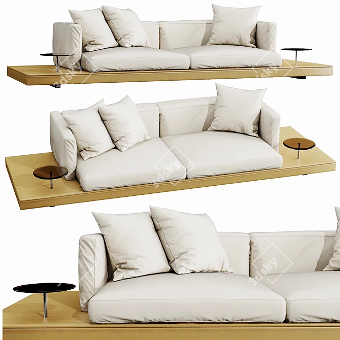 Contemporary B&B Italia Dock Sofa 3D model image 1