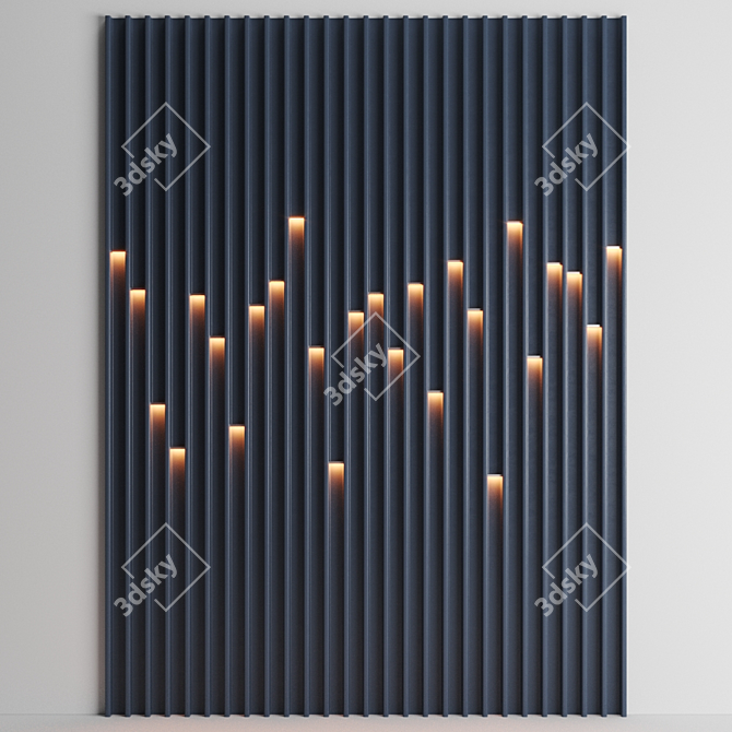 Title: Versatile Decorative Panel - Customizable & Illuminated 3D model image 6