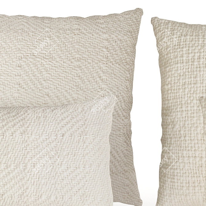 Cozy Merino Wool Pillow Collection 3D model image 2