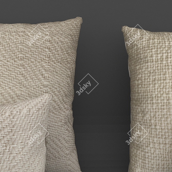 Cozy Merino Wool Pillow Collection 3D model image 5
