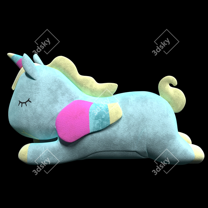 35cm Soft Unicorn Toy 3D model image 2