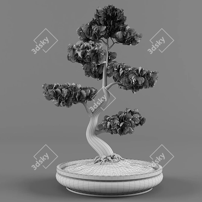 Artistic Bonsai: Exquisite Decorative Tree 3D model image 4