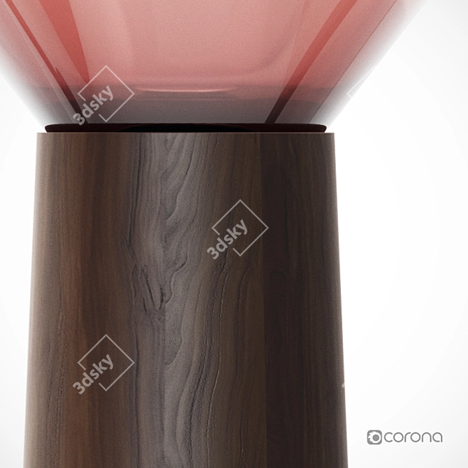 Sleek Indigo Wood Sink 3D model image 2