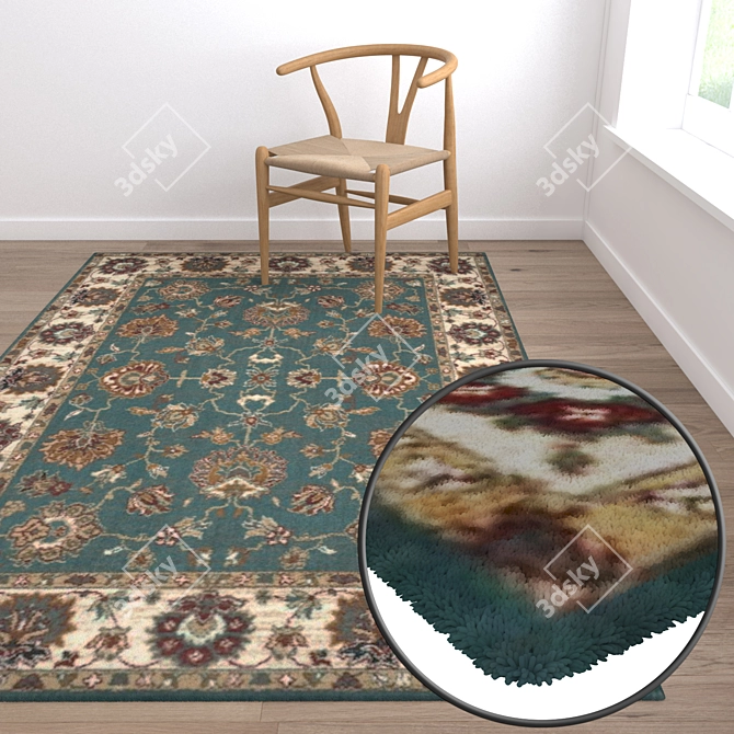 Luxury Texture Carpet Set 3D model image 5