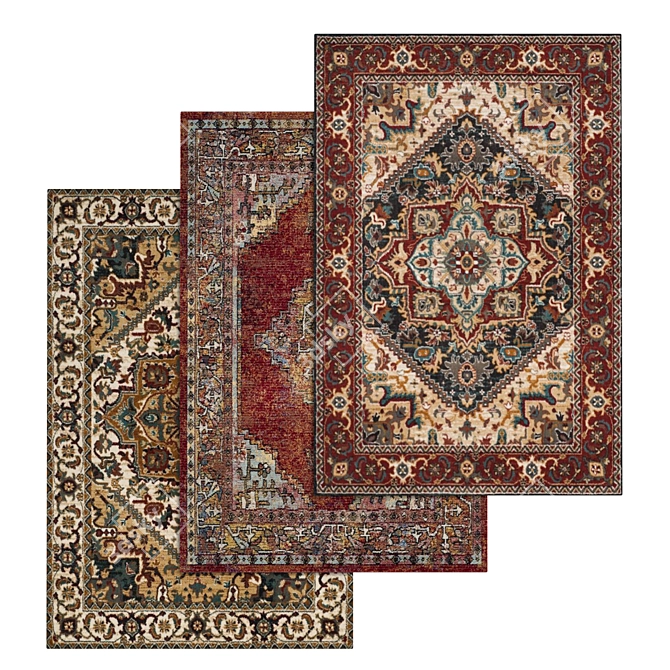 High Quality Carpets Set 3D model image 1