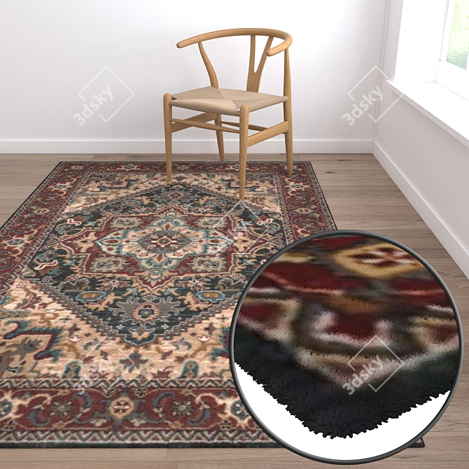 High Quality Carpets Set 3D model image 5