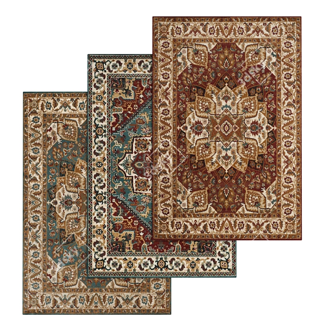 High-Quality Carpets Set 3D model image 1