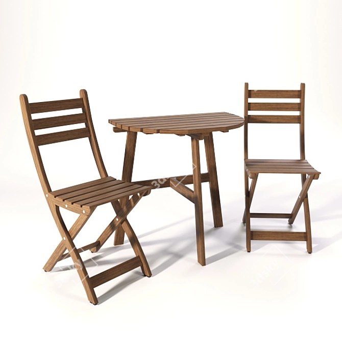 ASKHOLMEN Garden Furniture Set 3D model image 1