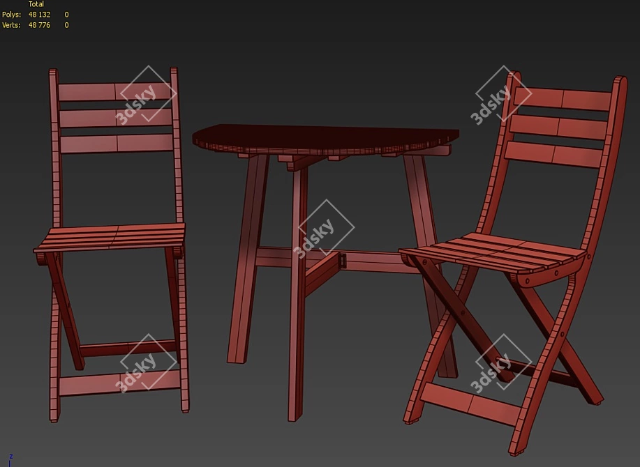 ASKHOLMEN Garden Furniture Set 3D model image 2