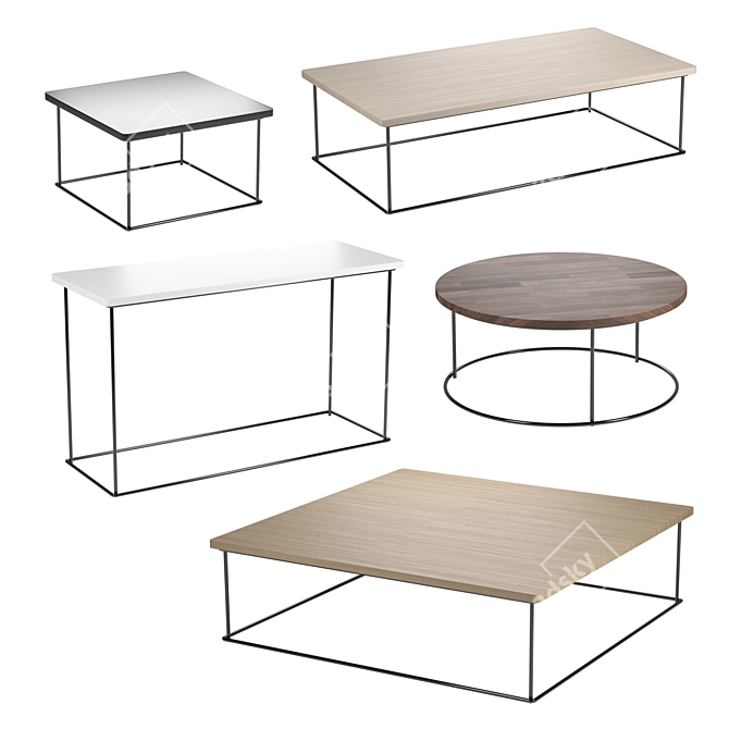 Classic Design Coffee Tables 3D model image 1