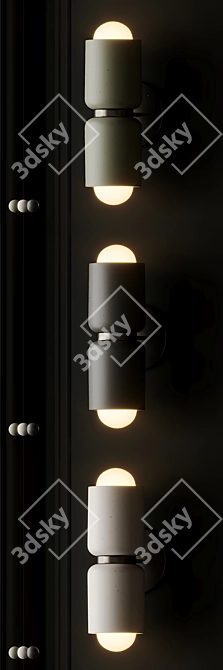 Terra 2 Wall Sconce: Sleek Ceramic and Metal Design 3D model image 5