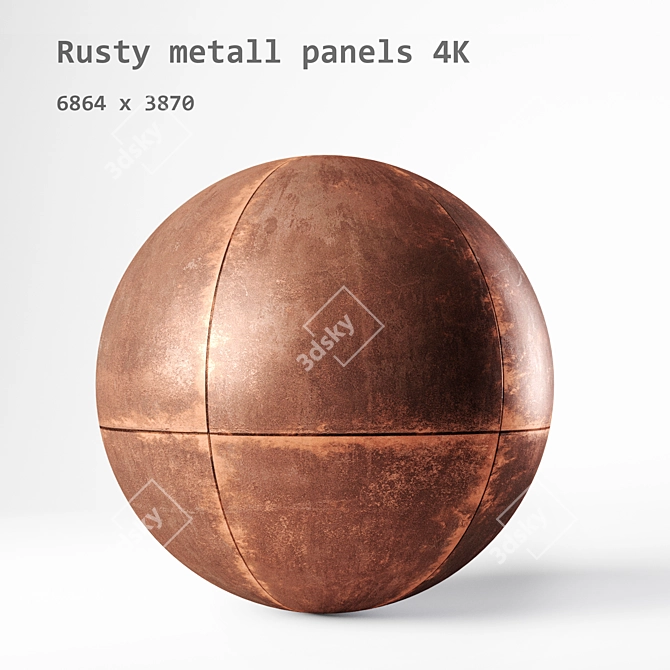Rugged Rusty Metal Textures 3D model image 1