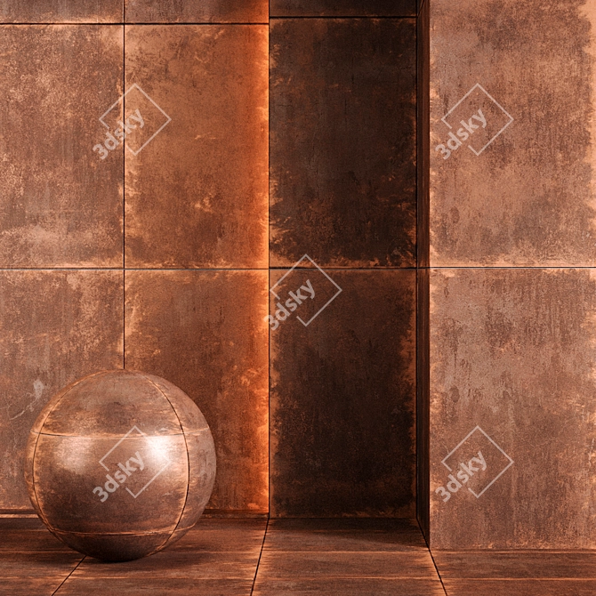 Rugged Rusty Metal Textures 3D model image 2