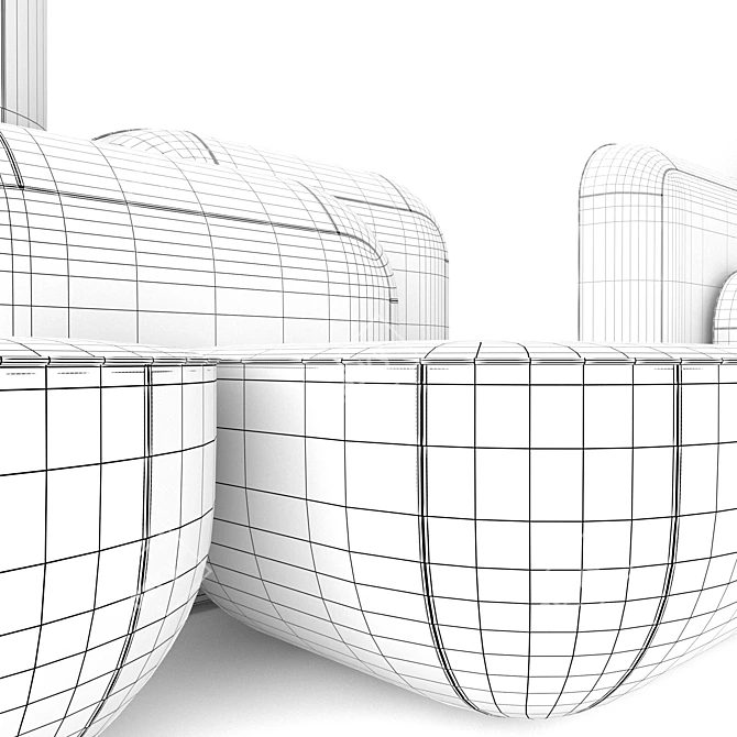 Contemporary Okome Collection: Nendo Design 3D model image 5