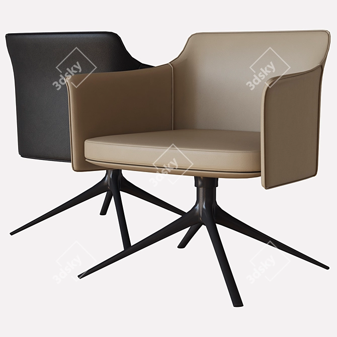 Luxury Stanford Lounge Armchair 3D model image 2