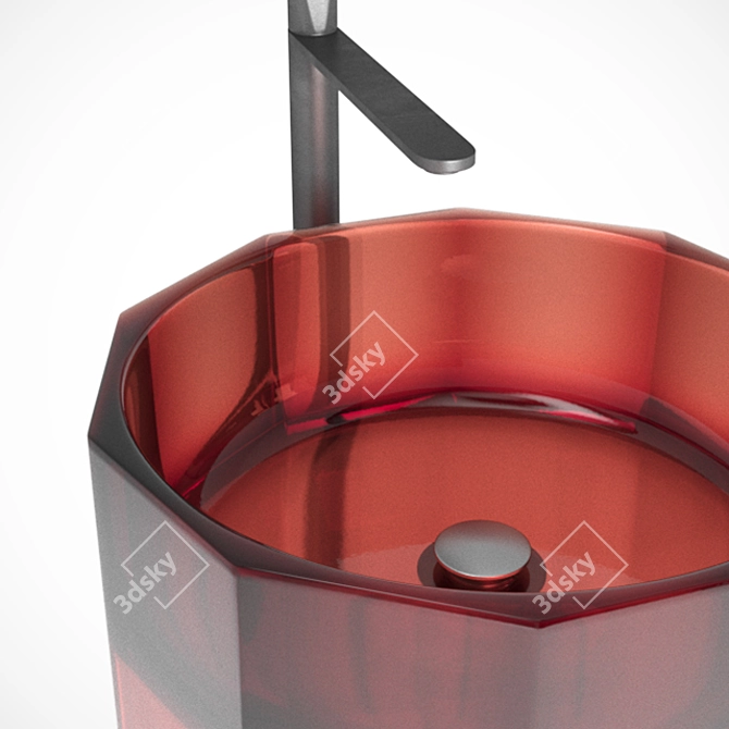 Sleek Glass Sink: Antonio Lupi Vitreo 3D model image 2