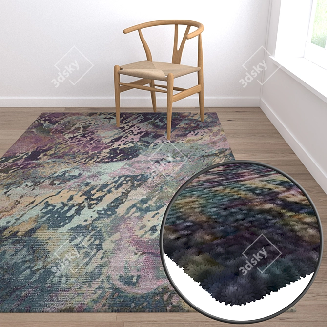 Luxury Carpet Set: High-Quality Textures for Close-Ups 3D model image 5