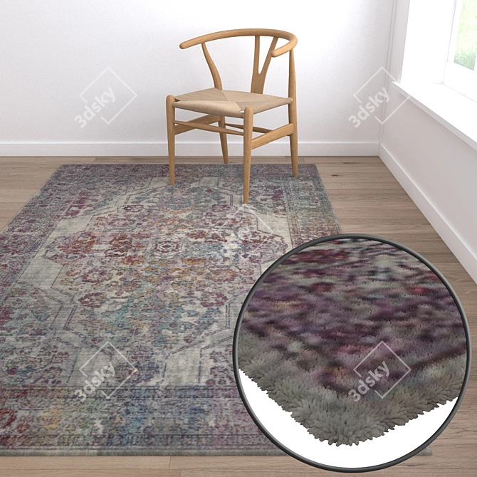 Luxury Carpet Set: High-Quality Textures for Stunning Renders 3D model image 5