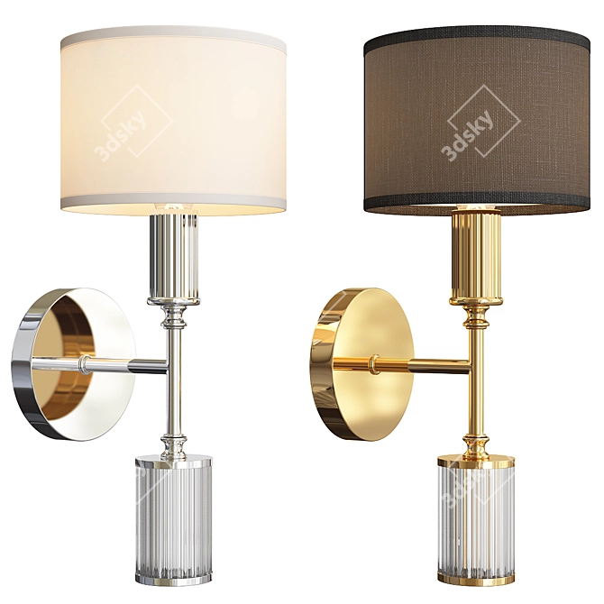 Elegant Laciness 1-Light Wall Sconce Pair 3D model image 1