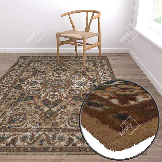 Luxury Carpet Set: High-Quality Textures 3D model image 5