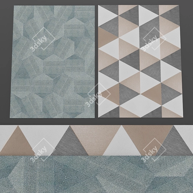 Title: Contemporary Stylish Carpets 3D model image 2