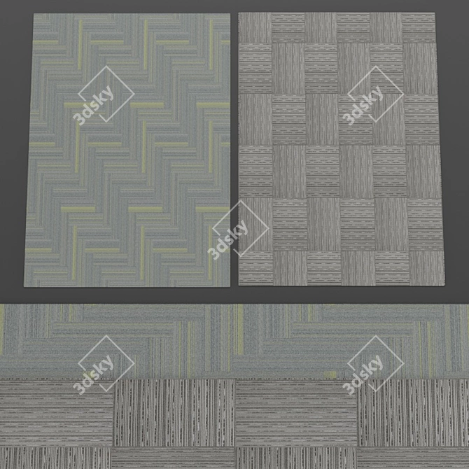 Title: Contemporary Stylish Carpets 3D model image 3