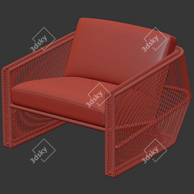 Hunt Scarab Lounge: Sleek Comfort 3D model image 4