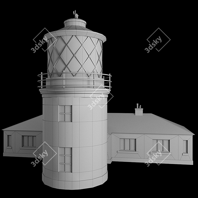 Sent-Bis Lighthouse: Elegant Maritime Beacon 3D model image 2