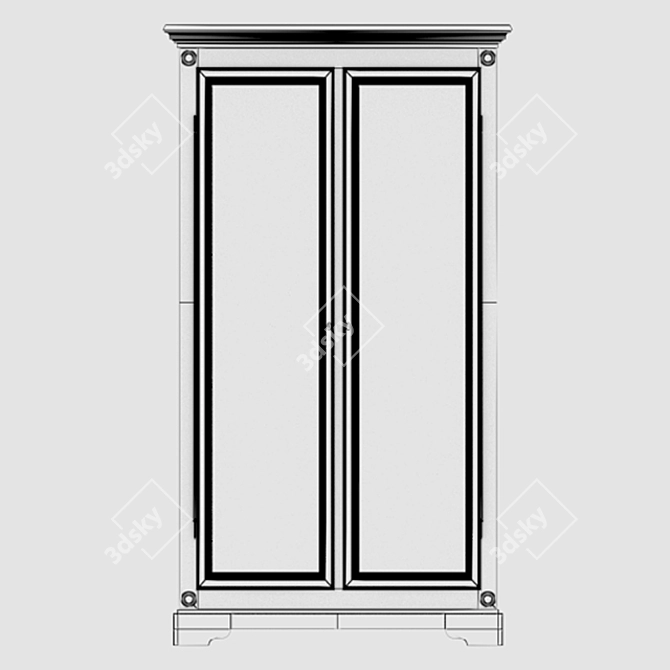 Elegant Showcase Cabinet Belfan MM-174-06 3D model image 3