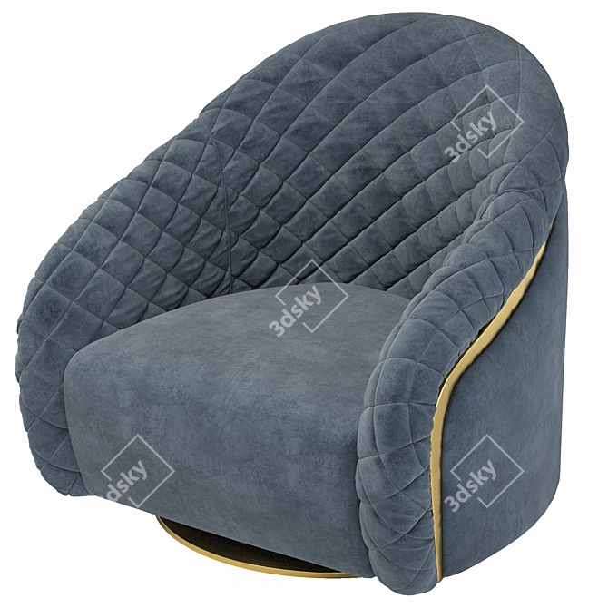 Luxury Portofino Armchair: Elegant, Stylish, and Comfortable 3D model image 2