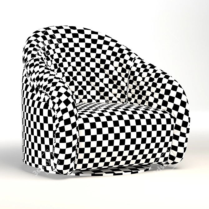 Luxury Portofino Armchair: Elegant, Stylish, and Comfortable 3D model image 4