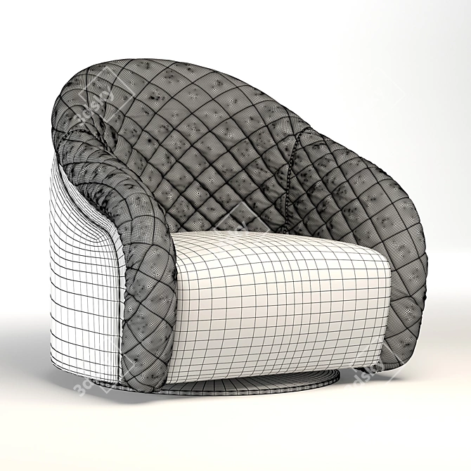 Luxury Portofino Armchair: Elegant, Stylish, and Comfortable 3D model image 5
