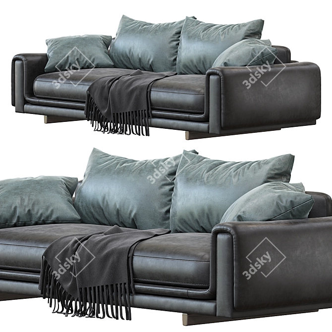 Nativ 4-Seat Sofa: Underline Modern Elegance 3D model image 4