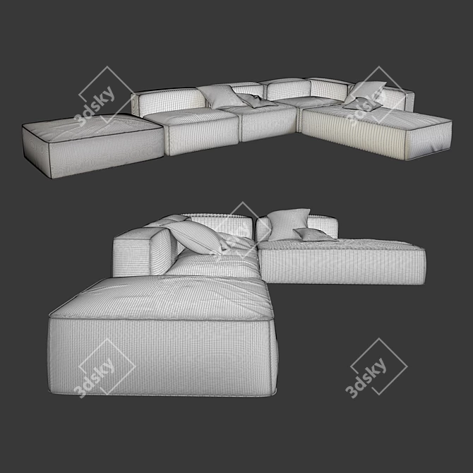 Contemporary Corner Sofa 3D model image 2