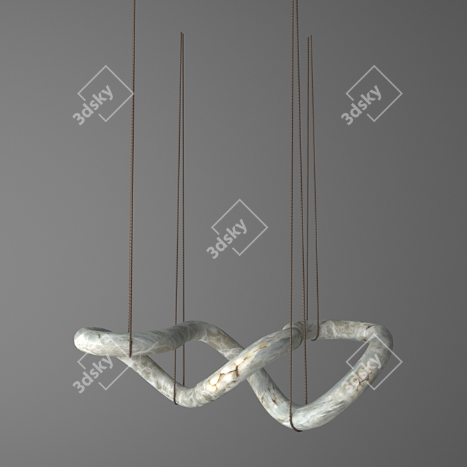 Lustrous Infinity Chandelier 3D model image 1