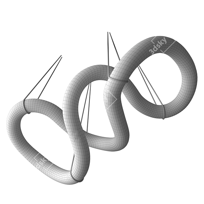Lustrous Infinity Chandelier 3D model image 2
