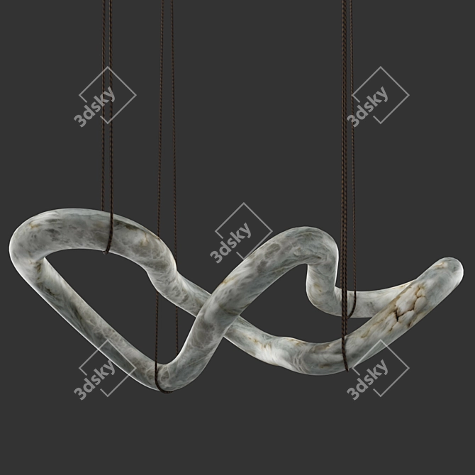 Lustrous Infinity Chandelier 3D model image 4