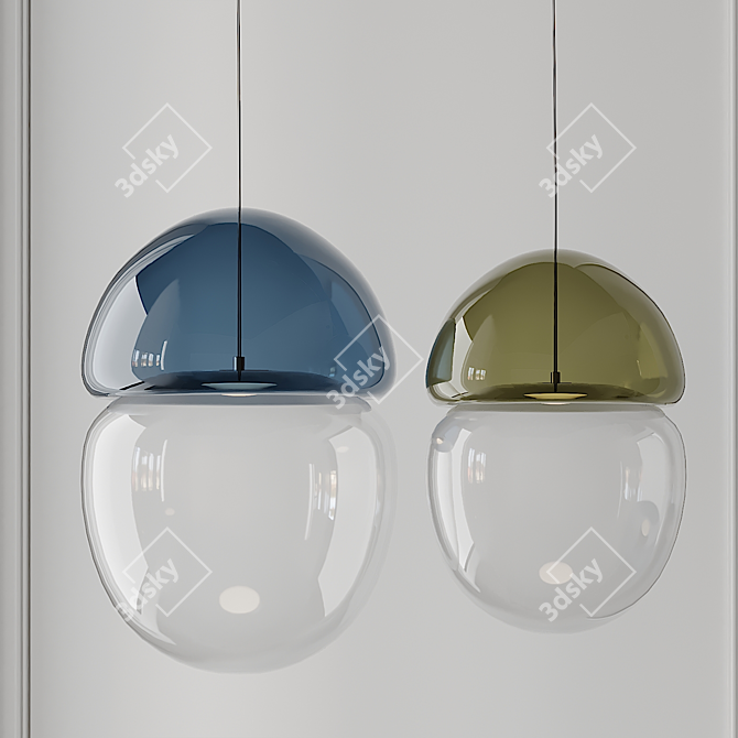 Dew + Drop Pendant: Exquisite Illumination by Ocrum Studios 3D model image 2